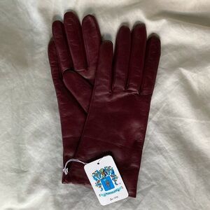Portolano cashmere lined leather gloves NWT 7.5
